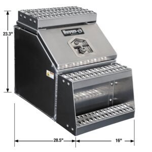 Buyers Products 28-in x 24-in x 19-in Smooth Aluminum Step Box Truck Tool Box 1705285 - Image 2