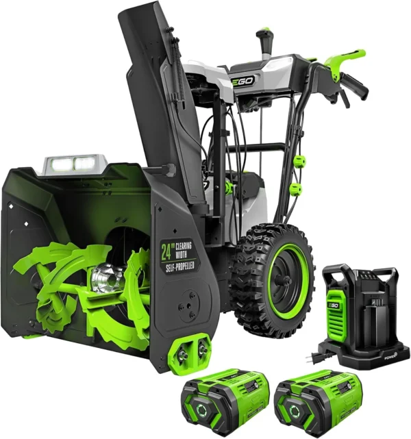 EGO Power+ SNT2405 24-Inch 56V Self-Propelled 2-Stage Cordless Electric Snow Blower with (2) 7.5Ah Batteries & Dual-Port Charger - Image 2