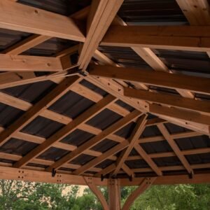 Cordova 14×10 Outdoor Gazebo with Steel Frame and Weather-Resistant Canopy - Image 6
